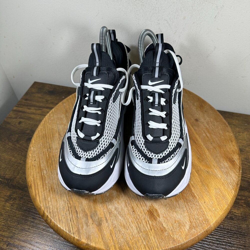 Nike Air Max Furyosa Silver Black Mesh Womens Size 7 Shoes Sneakers DC7350-001 - Picture 2 of 8